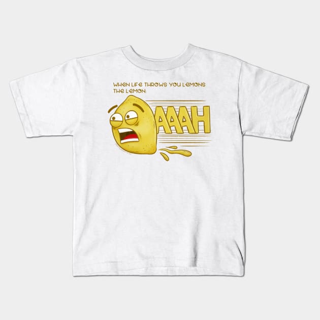 When Life Throws You Lemons Kids T-Shirt by Sketchbook ni Abi